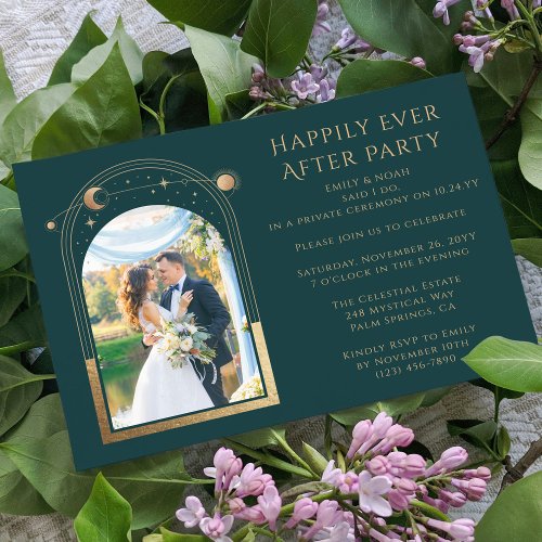 Mystical Happily Ever After Wedding Reception Invitation