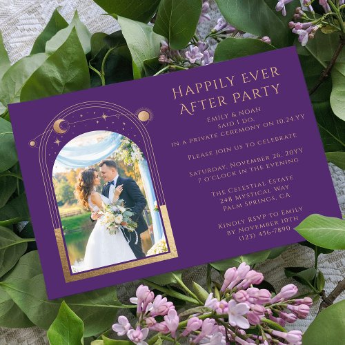 Mystical Happily Ever After Wedding Reception Invitation