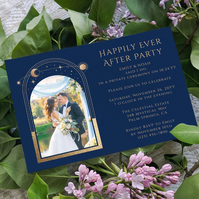 Mystical Happily Ever After Wedding Reception Invitation (Creator Uploaded)