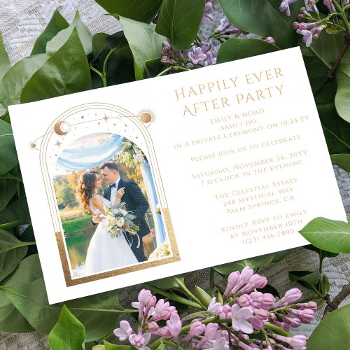 Mystical Happily Ever After Wedding Reception Invitation