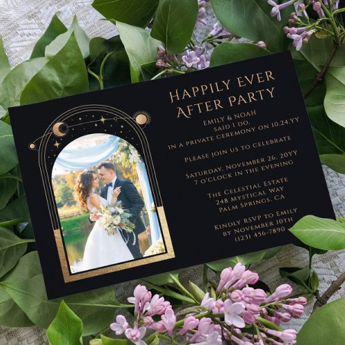 Mystical Happily Ever After Wedding Reception Invitation