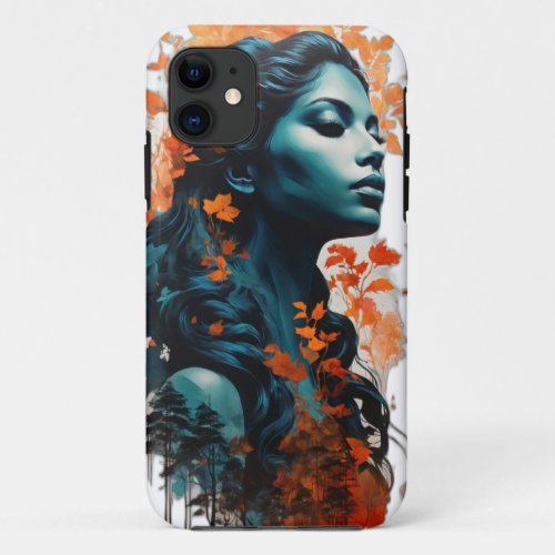 Mystical Harmony Indian Queen Silhouette iPhone iPhone 11 Case