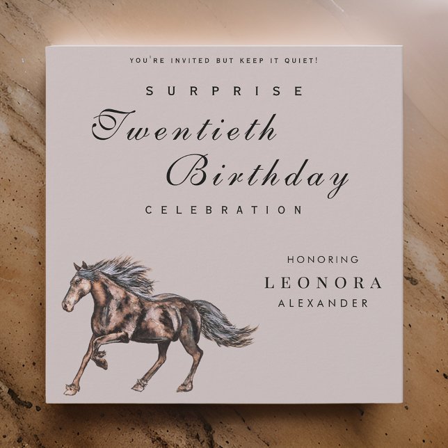 Mystical Horse ANY Surprise Birthday Party Invitation (Creator Uploaded)