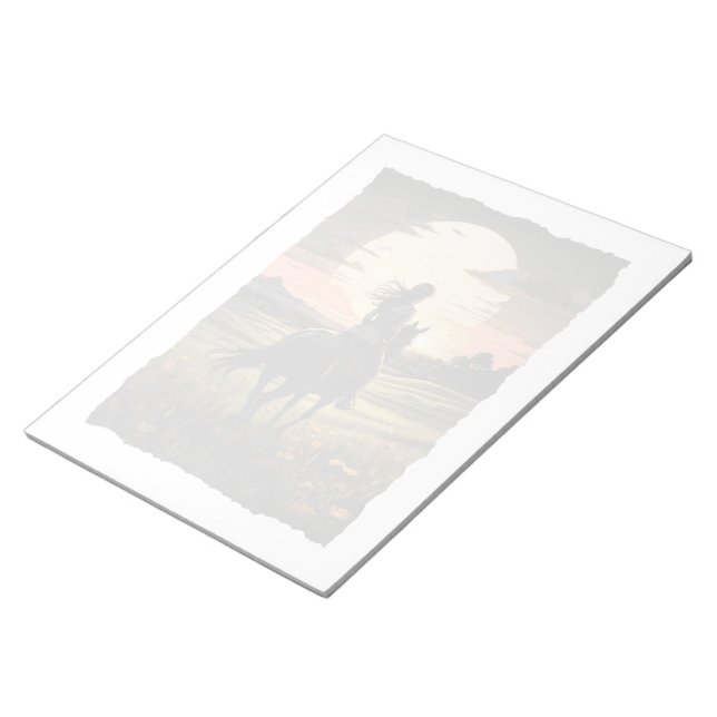 Mystical Horse  & Sunset Design Notepad (Angled)