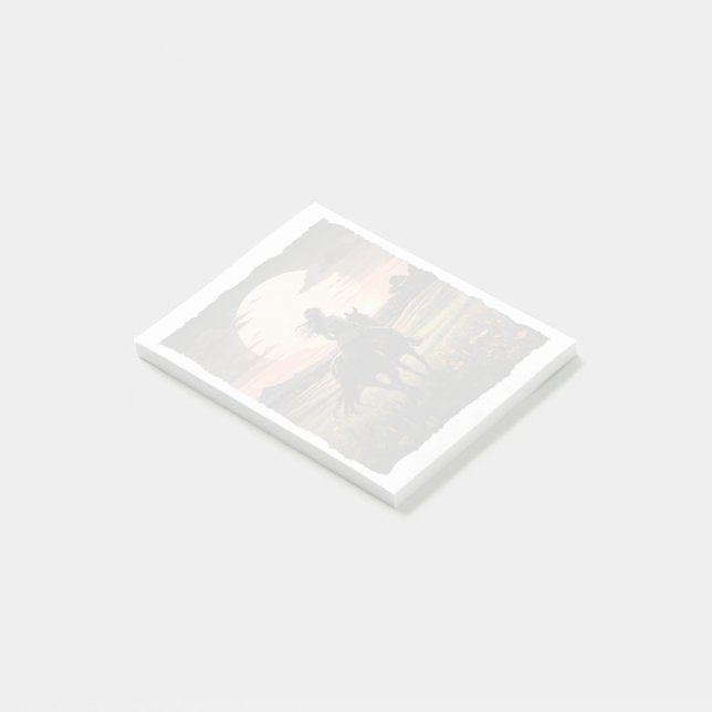 Mystical Horse  & Sunset Design Post-it Notes (Angled)