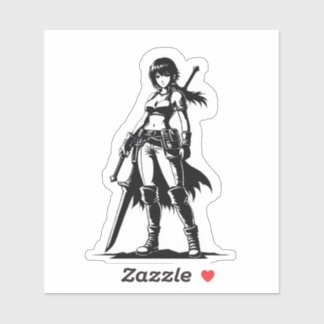 mystical hunter girl Of The North5 Sticker