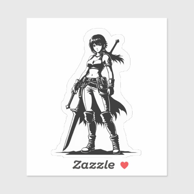 mystical hunter girl Of The North5 Sticker (Sheet)