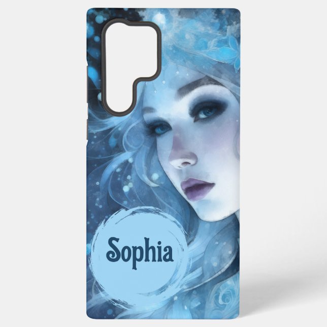 Mystical Ice Queen - Fantasy Winter Goddess Art Samsung Galaxy Case (Back)