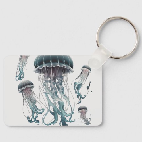 Mystical Jellyfish Underwater Elegance T_Shirt Keychain