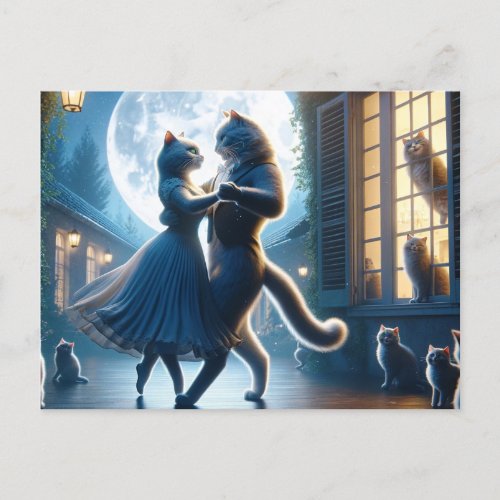 Mystical Kitty Dancing 2 Postcard