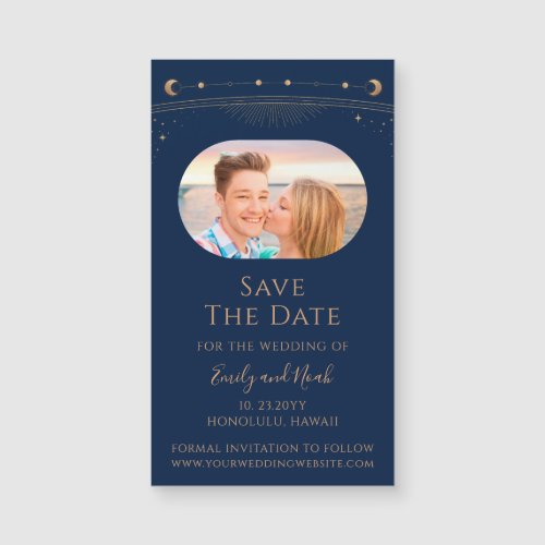 Mystical Lavender Pink Sun Moon Star Save The Date