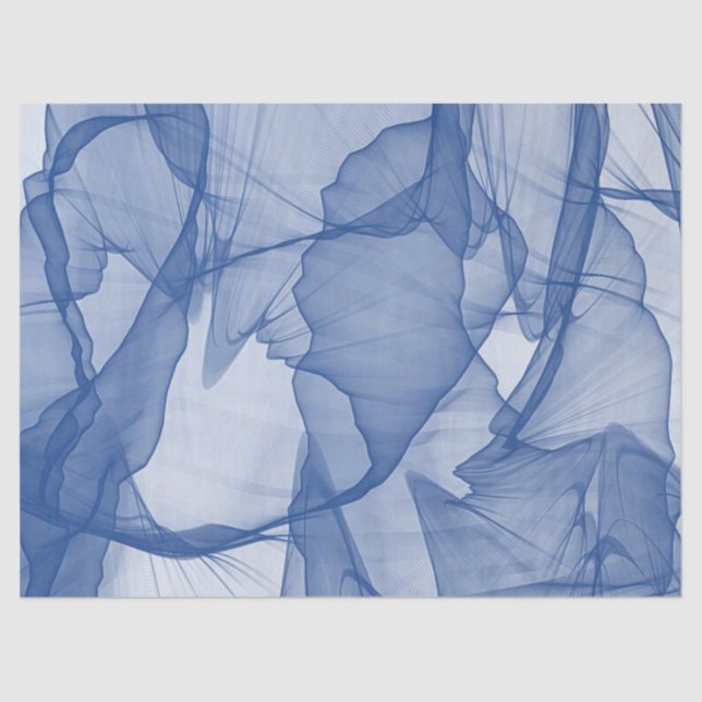 Mystical Layer of Chiffon Scarves Blue Tissue Paper (Front)