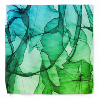 Mystical Layer of Chiffon Scarves Green Bandana