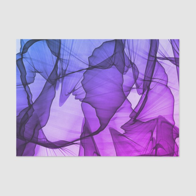 Mystical Layer of Chiffon Scarves Plum Tissue Paper (Front)