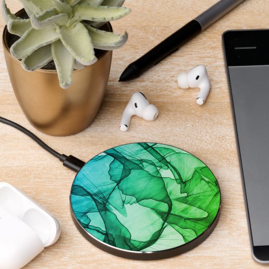 Mystical Layer of Green Wireless Charger (Desk 2)
