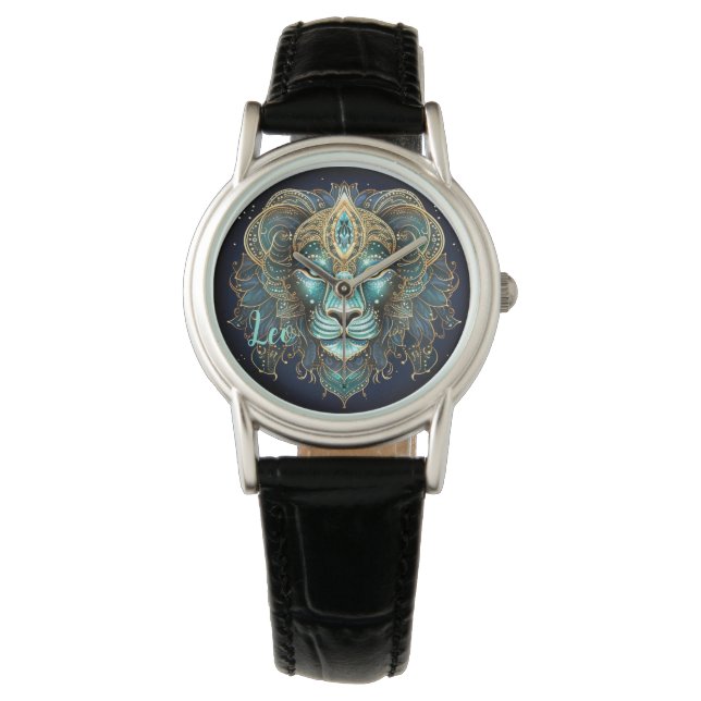 Mystical Leo Zodiac Artwork  Watch (Front)