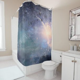 Mystical Lights Universe Celestial Dreamy Sparkle Shower Curtain