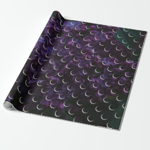 Mystical Lilac Crescent Moon Wrapping Paper