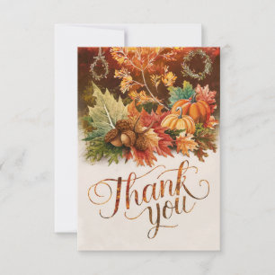 Mystical Little Autumn Fall Thank You Card