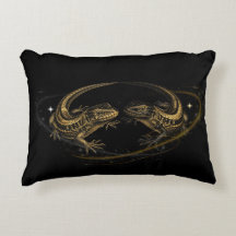 Mystical Lizards and Halo Rectangular Pillow
