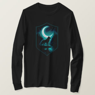 Mystical Lone Wolf by Moonlit River BLACK ONLY T-Shirt