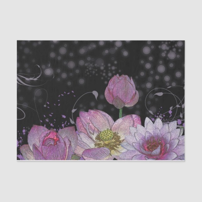 Mystical lotus 10lb Tissue Paper, White Tissue Paper (Front)
