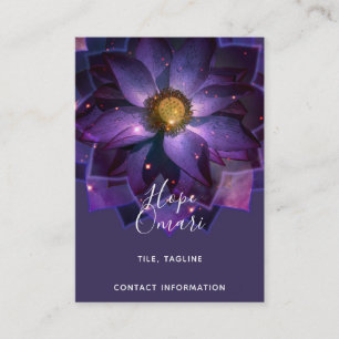 Mystical Lotus Flower Mandala New Age Business Card