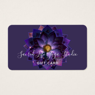 Mystical Lotus Flower Mandala New Age Gift Card
