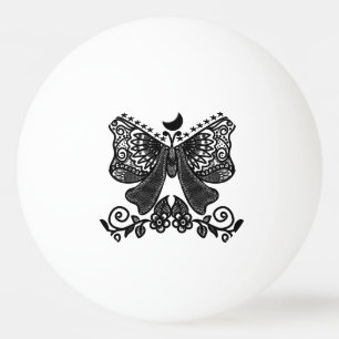 Mystical Luna Moth Celestial Gothic Insect Art Ping Pong Ball