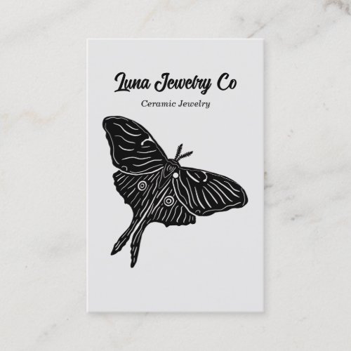 Mystical Luna Moth Jewelry Pin Business Card