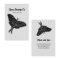 Mystical Luna Moth Jewelry Pin Business Card Gray