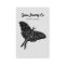 Mystical Luna Moth Jewelry Pin Business Card Gray