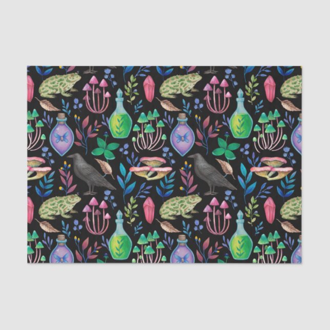 Mystical Magic and Witchcraft Nature Elements  Tissue Paper (Front)