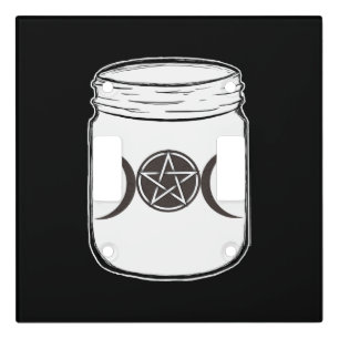 Mystical Magic Moons Triple Goddess Mason Jar Light Switch Cover