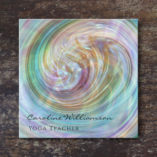 Mystical Magic Shell Yoga Teacher Square Business Card