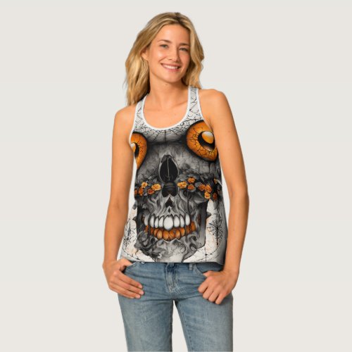  Mystical  Magical Eyes Tattoo Style Tank Top