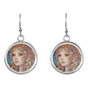 Mystical Magical Fantasy Girl  Earrings