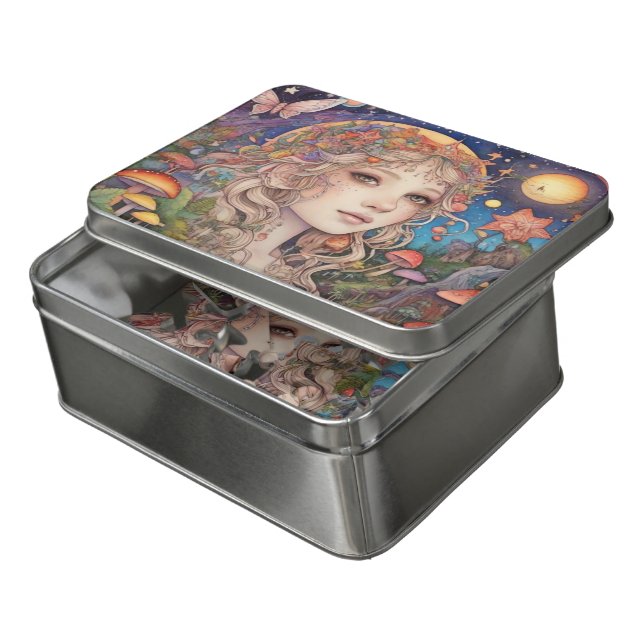 Mystical Magical Fantasy Girl  Jigsaw Puzzle (Lid Open)