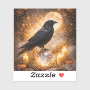 Mystical Magical Raven and Candles  Sticker