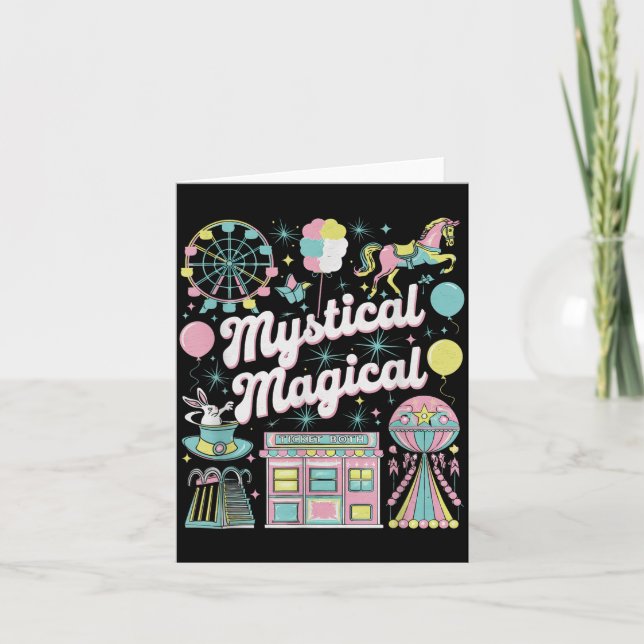 Mystical Magical Retro Aesthetic Space Gift Men Wo Card (Front)
