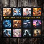 Mystical Maine Coons: Twelve Stunning Scenes 202X  Calendar<br><div class="desc">Celebrate the majestic presence of Maine Coons with this enchanting 2025 calendar, showcasing twelve unique scenes of these beloved cats in breathtaking settings. From misty mountains to moonlit meadows, each illustration captures their wild essence and gentle grace. With intricate fur details and piercing gazes, these Maine Coons exude both power...</div>