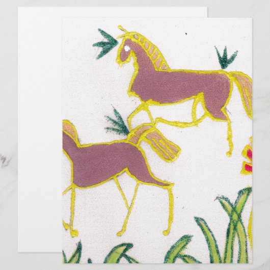 Mystical Majesty: Twin Unicorns in Shimmering Hues (Front/Back)