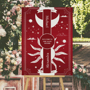 Mystical Marsala and Silver Sun Moon Foam Board