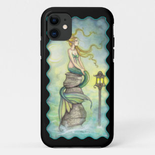 Mystical Mermaid and Lantern Fantasy Art iPhone 11 Case