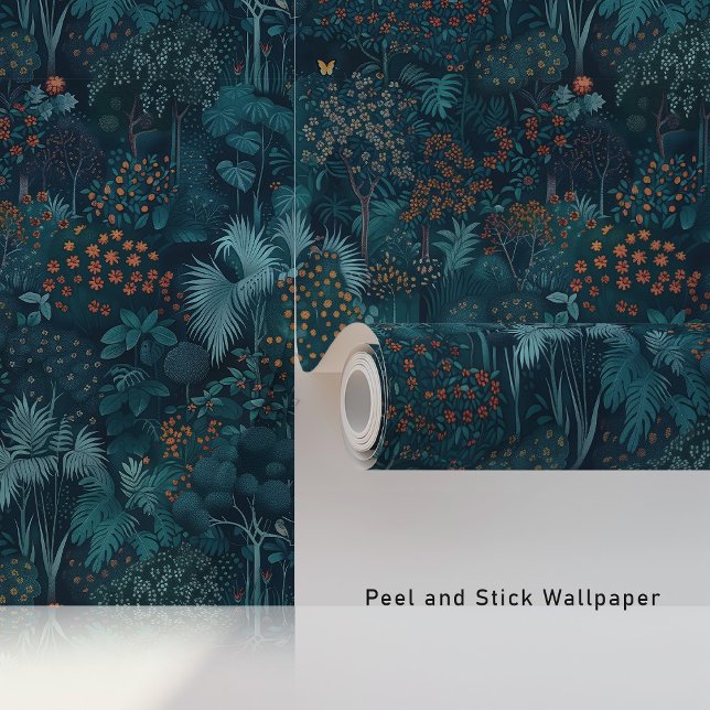 Mystical Midnight Jungle Wallpaper Peel & Stick (Creator Uploaded)