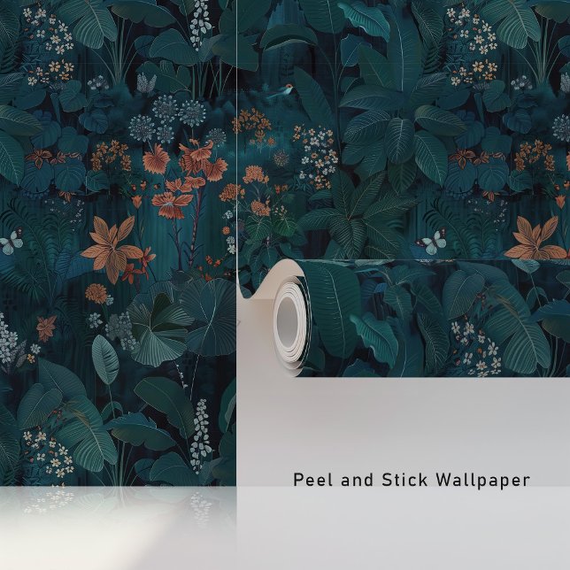 Mystical Midnight Jungle Wallpaper Peel & Stick Wallpaper (Creator Uploaded)