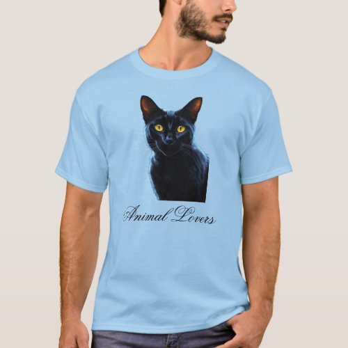 Mystical Moments with our Magical Black Cat Design T_Shirt