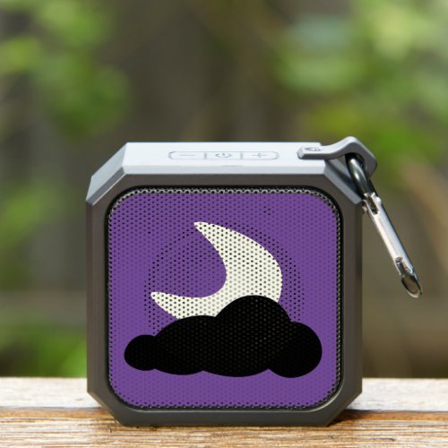 Mystical Moon and Cloud purple background night Bluetooth Speaker