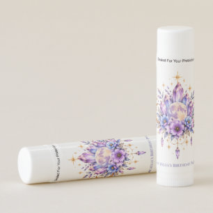 Mystical Moon and Crystals Birthday Party Favor Lip Balm