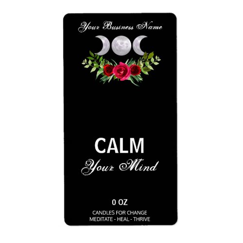 Mystical Moon Black Box Labels